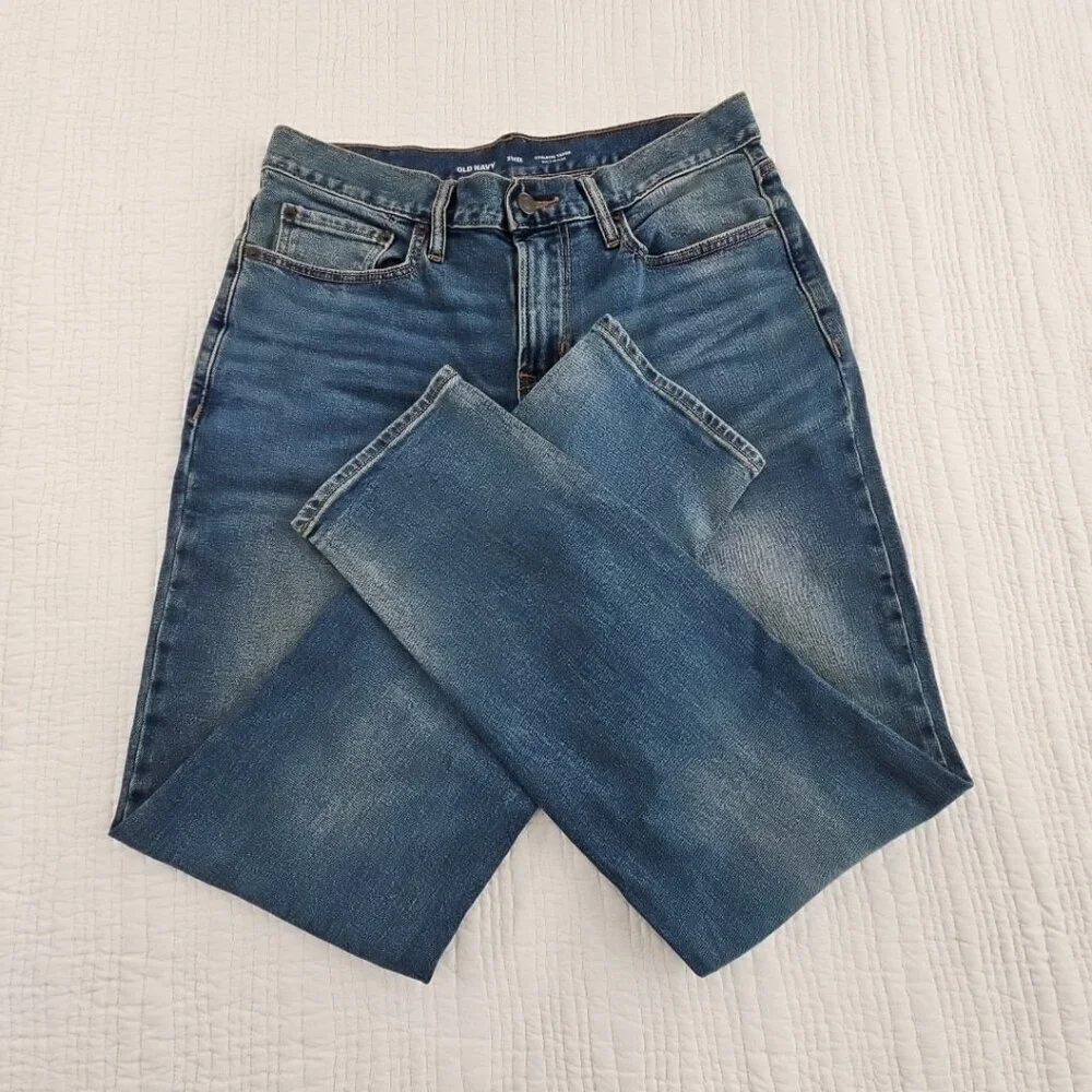 Old Navy Athletic Taper Jeans Men's 31x32‎ Med Wash Stretch Denim EUC Classic